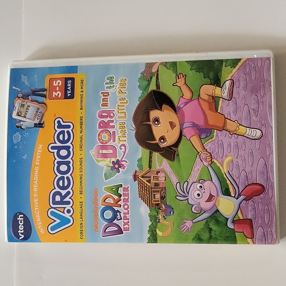 Dora The Explorer V.Reader Dora And The Three Little Pigs VTECH New Sealed - Picture 1 of 11